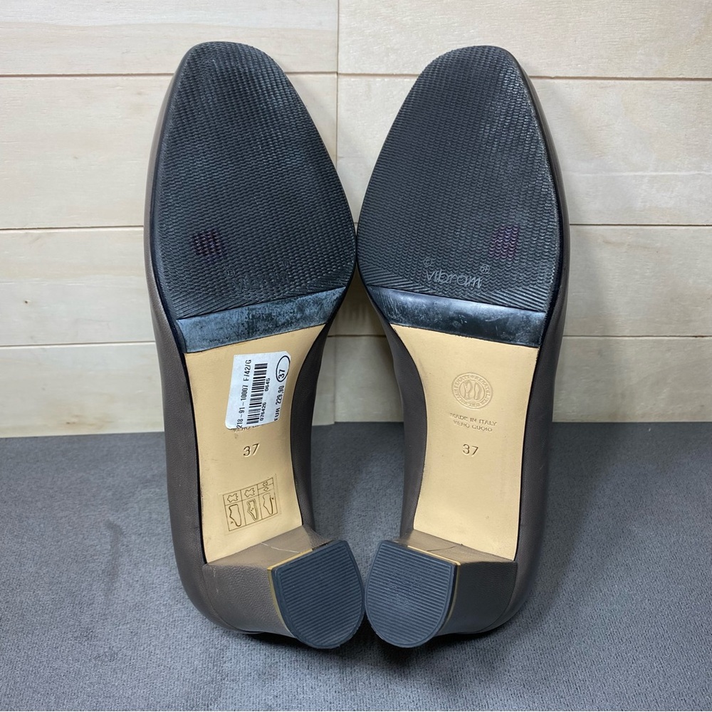 Donna Laura Venezia Pumps Heels Taupe Italian Leather Women's Size 7 Shoes EU37 - Picture 9 of 11